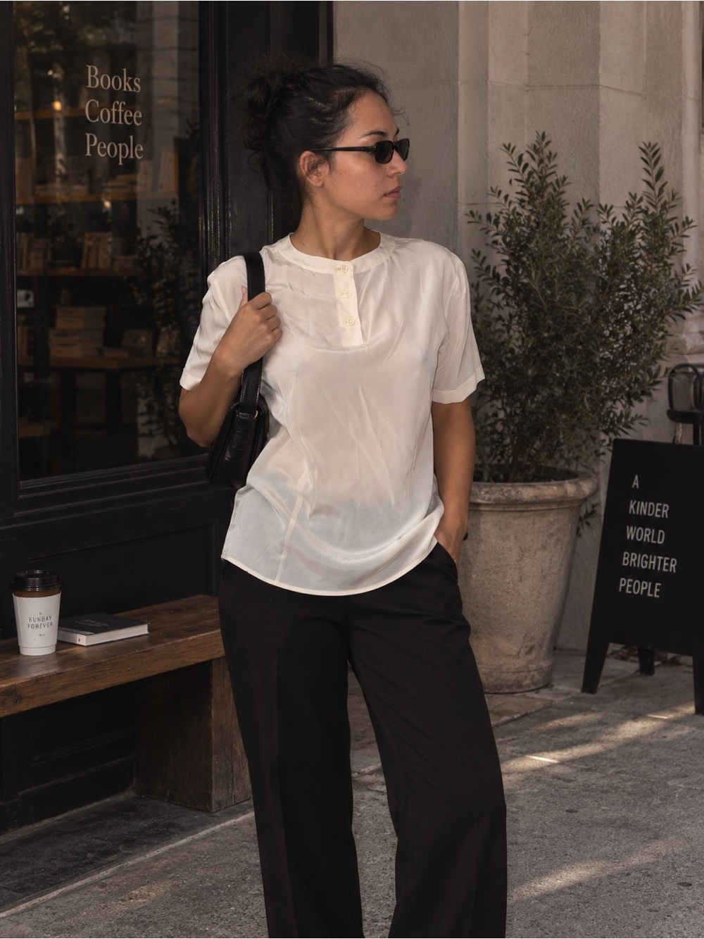 Jones New York Ivory Sheer Blouse 🤍